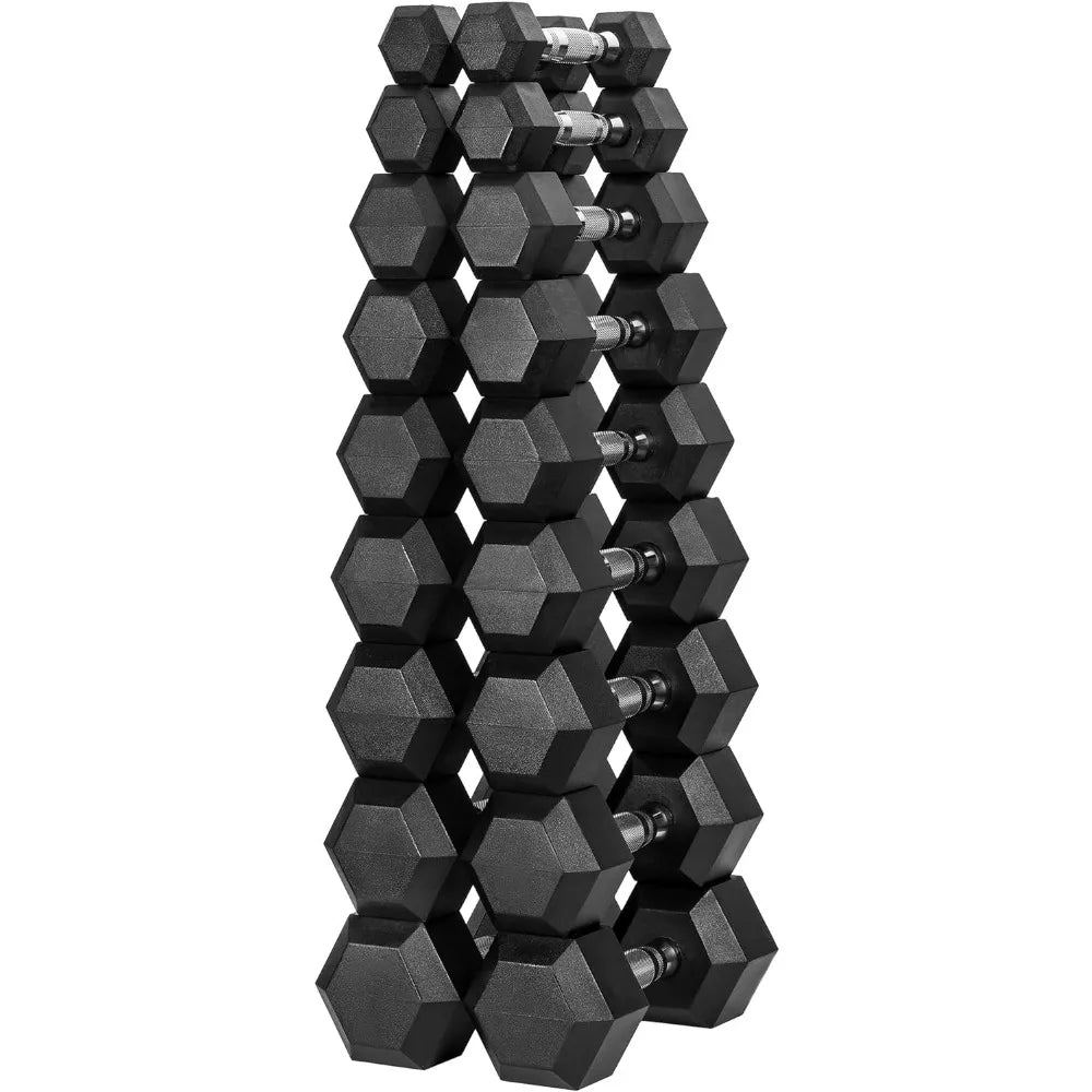 Hex Dumbbell Rubber Encased Dumbbell Strength Training Hex Dumbbell, Hand Weight for Workout & Exercise